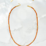 SUNSET CARNELIAN GEMSTONE NECKLACE