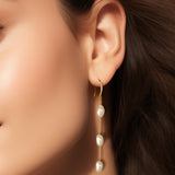 MO'OREA, NATURAL FRESHWATER PEARL EARRINGS