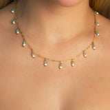 PARADISO PEARL & AQUAMARINE NECKLACE