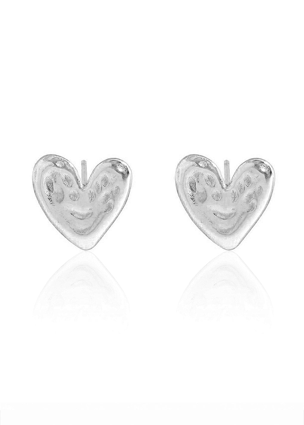AMOR, HEART STUD EARRINGS