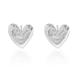 AMOR, HEART STUD EARRINGS