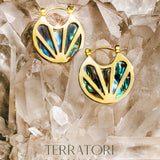 MAUI  ABALONE HOOP EARRINGS