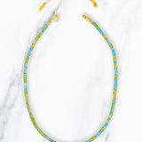 ISCHIA PERIDOT & SKY BLUE TOPAZ GEMSTONE NECKLACE