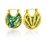 MAUI  ABALONE HOOP EARRINGS