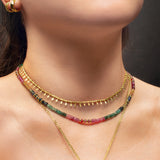 PRISM RAINBOW SAPPHIRE GEMSTONE NECKLACE