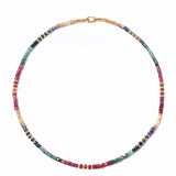 PRISM RAINBOW SAPPHIRE GEMSTONE NECKLACE