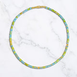ISCHIA PERIDOT & SKY BLUE TOPAZ GEMSTONE NECKLACE