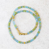 ISCHIA PERIDOT & SKY BLUE TOPAZ GEMSTONE NECKLACE